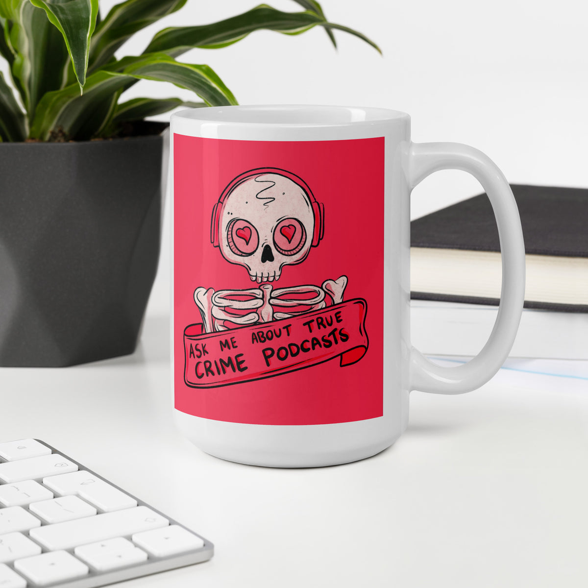 White glossy mug