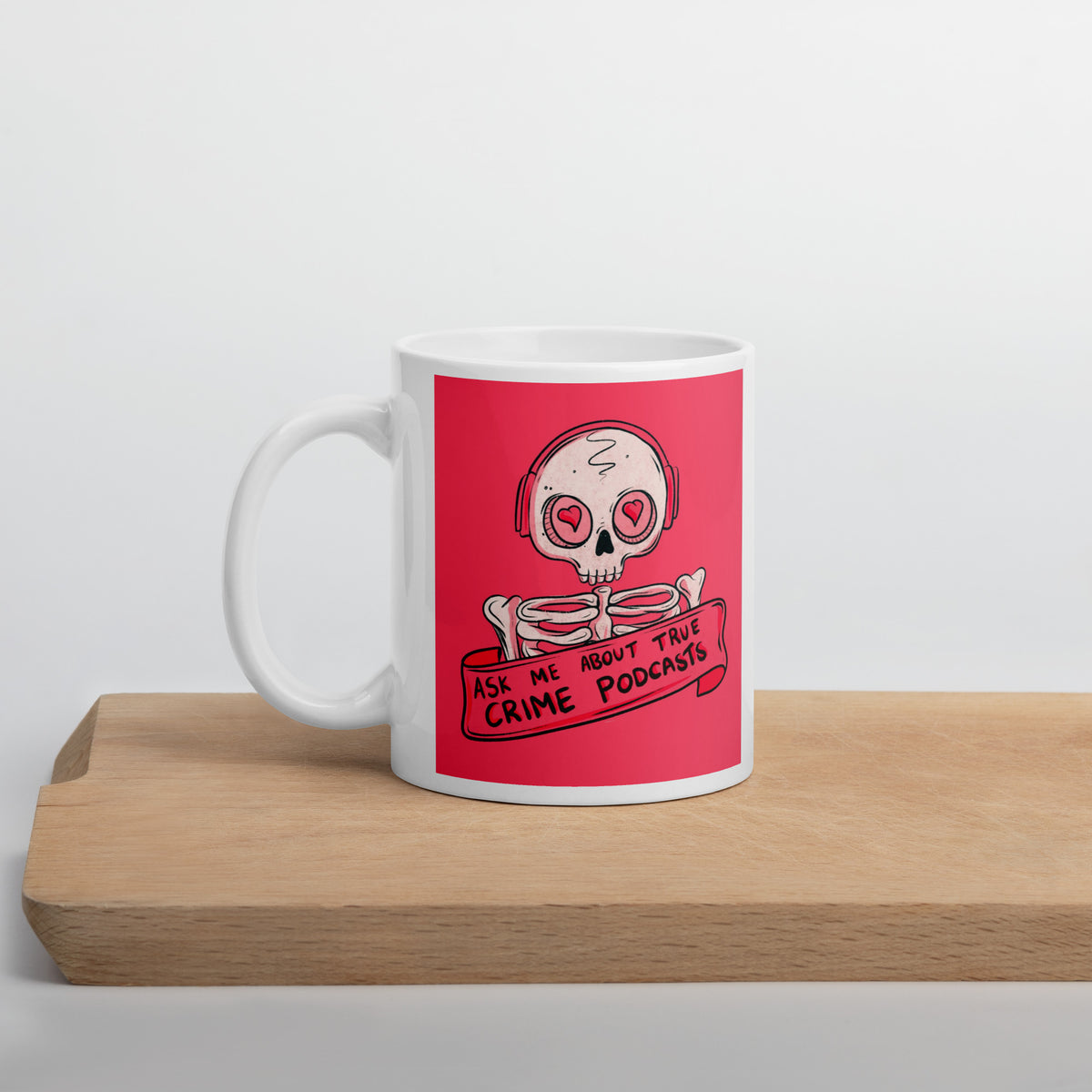 White glossy mug