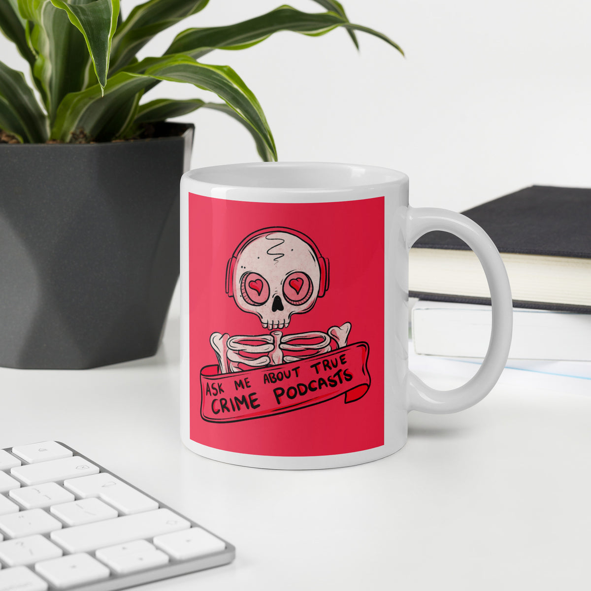White glossy mug