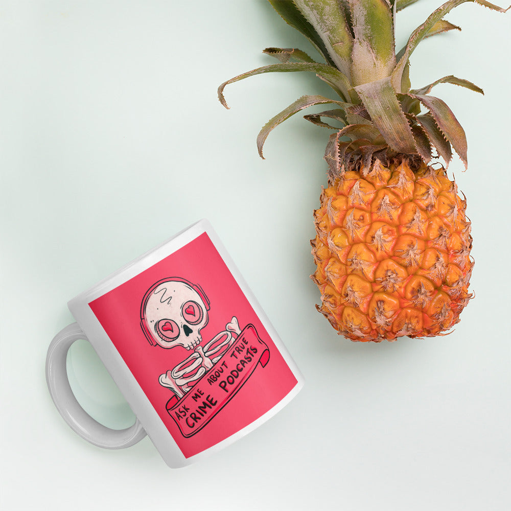 White glossy mug