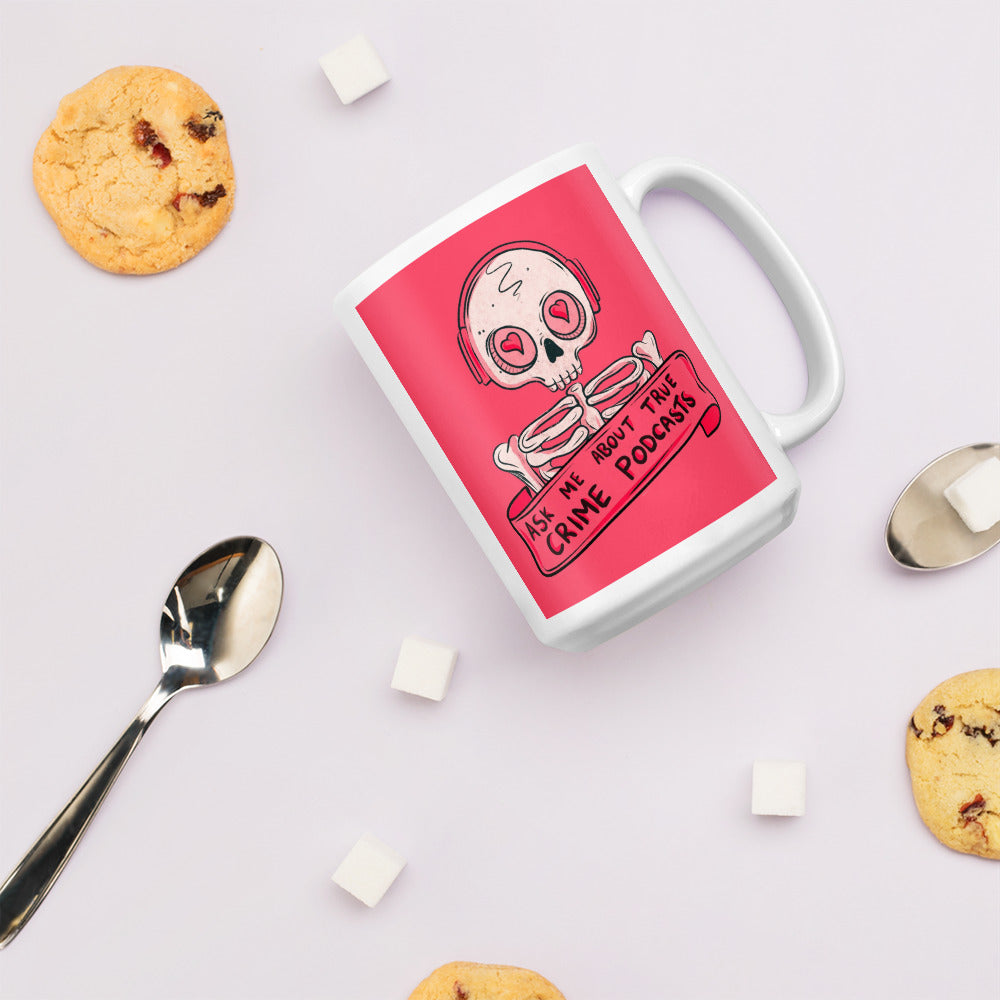 White glossy mug
