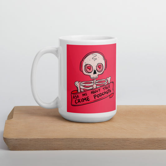 White glossy mug